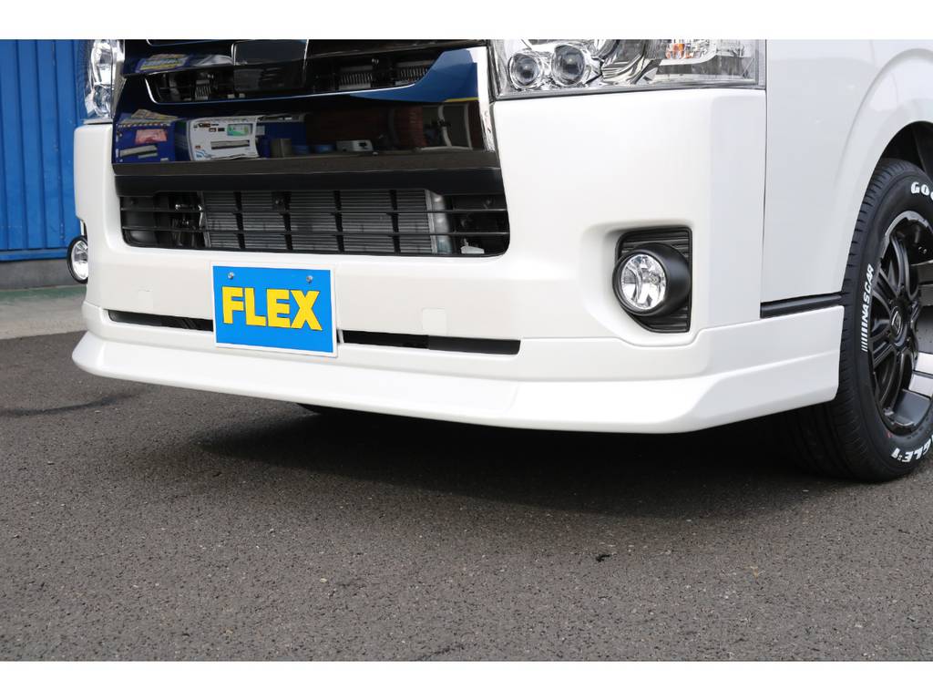 ＦＬＥＸオリジナルフロントスポイラー【Ｄｅｌｆｉｎｏｌｉｎｅ】装着！ＰＰＥ製です