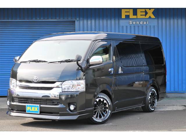 平成２７年ハイエースワゴンＧＬブラックマイカ入庫！！希少な内装架装車両！！