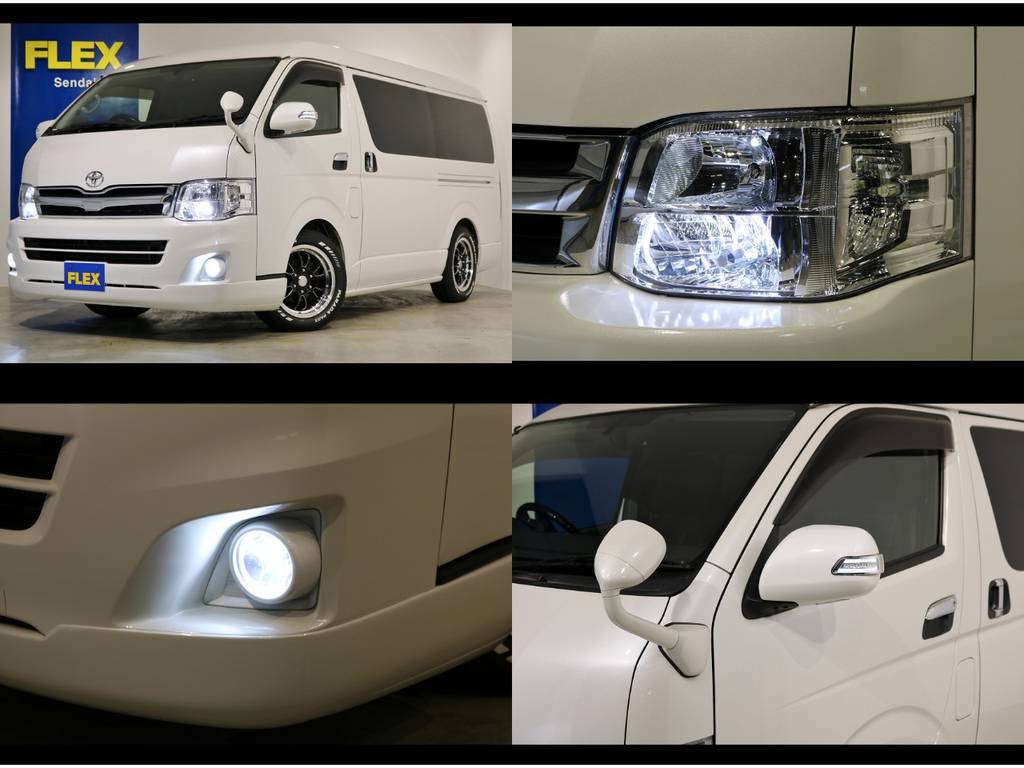 メーカーオプションのＨＩＤヘッドランプ！フォグ＆ポジションＬＥＤカスタム！バレンティＬＥＤドアミラーウィンカー！