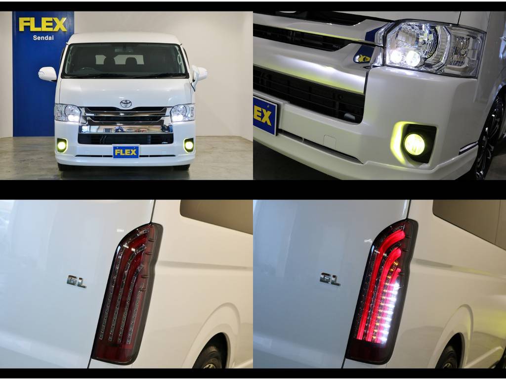 メーカーオプションのＬＥＤヘッドランプ！ＬＥＤフォグバルブ（イエロー）！４１５ＣＯＢＲＡライトセーバーＬＥＤテールランプ！