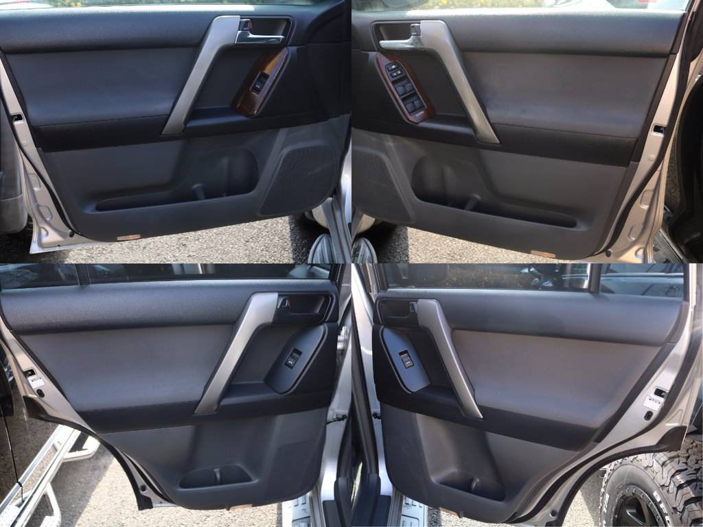 ドアトリムもとてもキレイな状態です！全てのドアにスピーカー、ドリンクホルダー、カーテシランプ、と装備も充実してます★