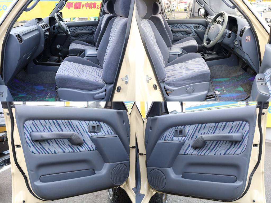 運転席・助手席のシート、ドアの状態も良好です♪納車前にはもう一度ルームクリーニングの方いたしますのでご安心ください！