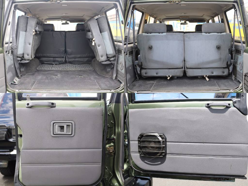 サードシートは跳ね上げ式になっていますので、簡単に荷物を積めるアレンジへと変更できます！リアゲート内側もとてもキレイ★リアゲートにはスピーカーもついてます★