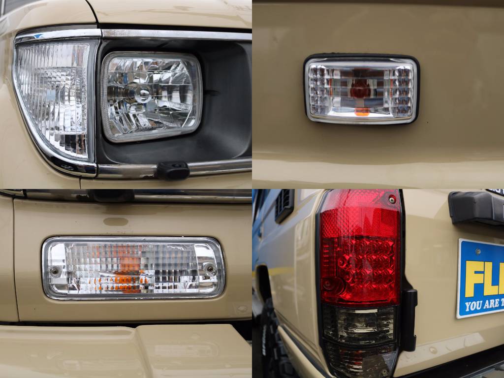 ヘッドライトやテールレンズを換えると車全体の印象が大きく変わります！レンズ類は全て換装し、もちろん新品パーツを使用しています★