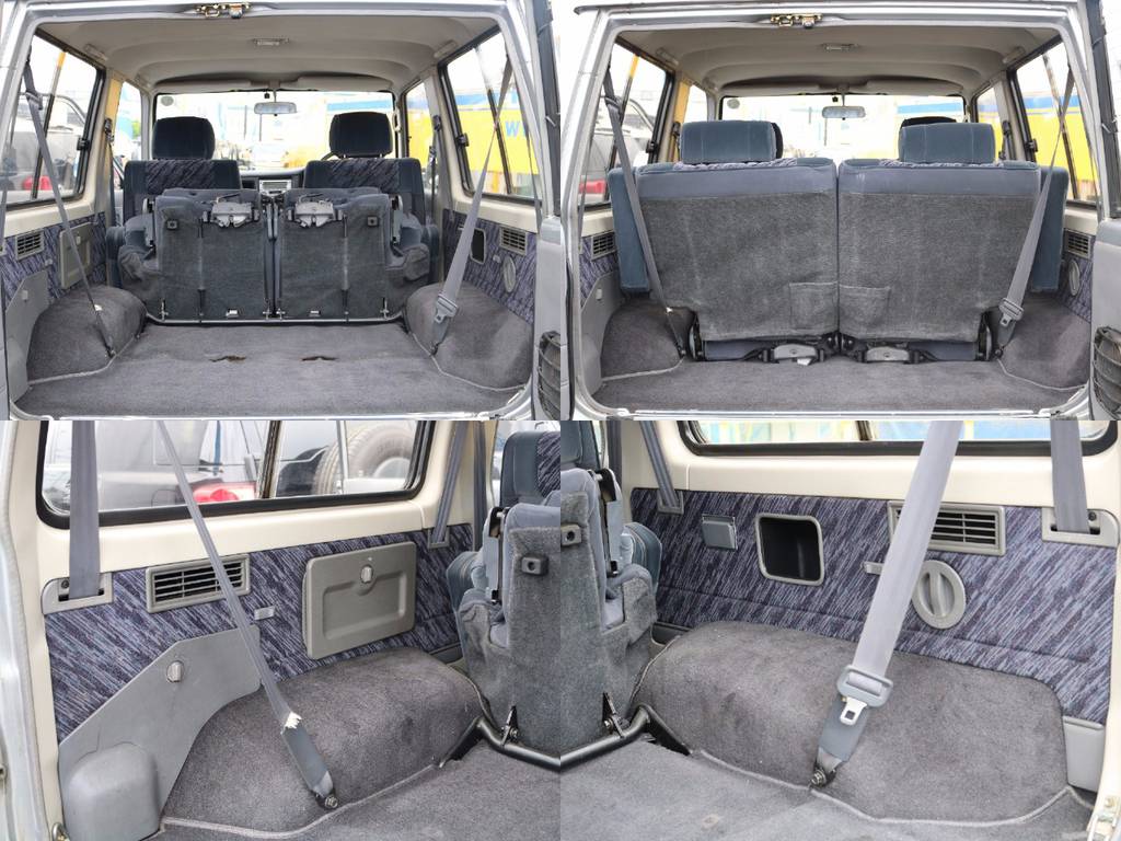 お荷物を載せる際は、このようにセカンドシートが前方に畳めますので広々と荷室を利用できます★