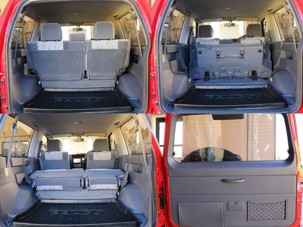 ショートボディーでも荷物は沢山積めますよー★セカンドシートを折りたためば広々としたラゲッジスペースができます！