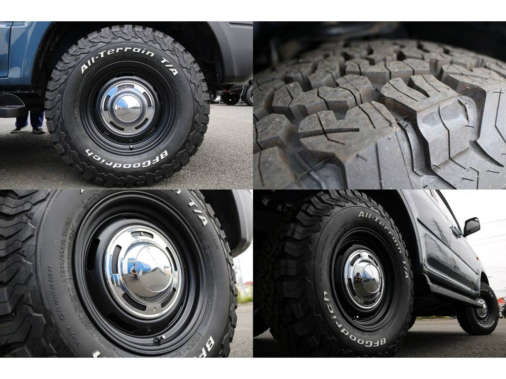 ＤＥＡＮクロスカントリー１６inchホイール＆ＢＦグッドリッチ　ＫＯ２の新品セットとなります★背面タイヤまでの５本セットで揃えてあります♪