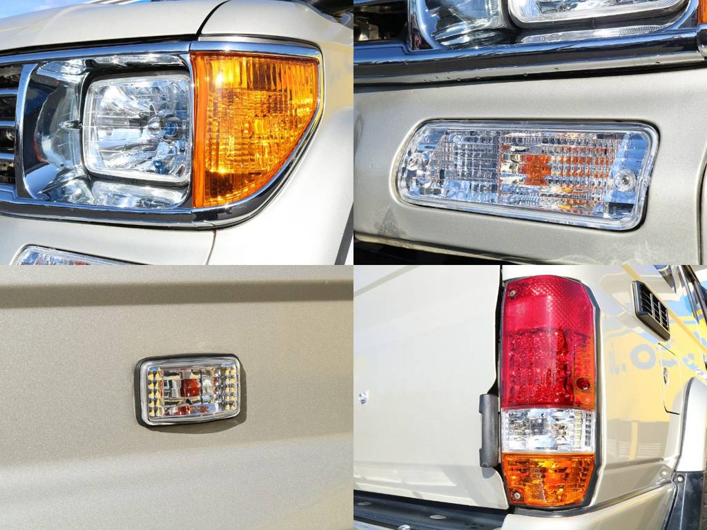 各ライト類は新品に換装されており非常にリフレッシュした印象です☆ボディカラーにもマッチするクリスタルレンズを採用したことにより輝きも同時にゲットしています♪