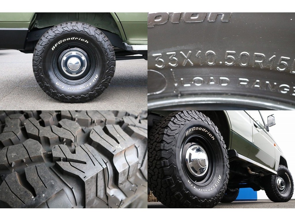トヨタ輸出用１５inchスチールホイール＆ＢＦグッドリッチ　ＫＯ２の組み合わせです★ナローボディーにはピッタリの組み合わせです♪