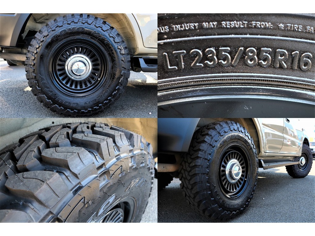 ＤＥＡＮカリフォルニア１６inchホイール＆ＴＯＹＯ　オープンカントリーＭ／Ｔの新品セットです！本格派４ＷＤタイヤですが、クラシックな仕様にもピッタリです♪