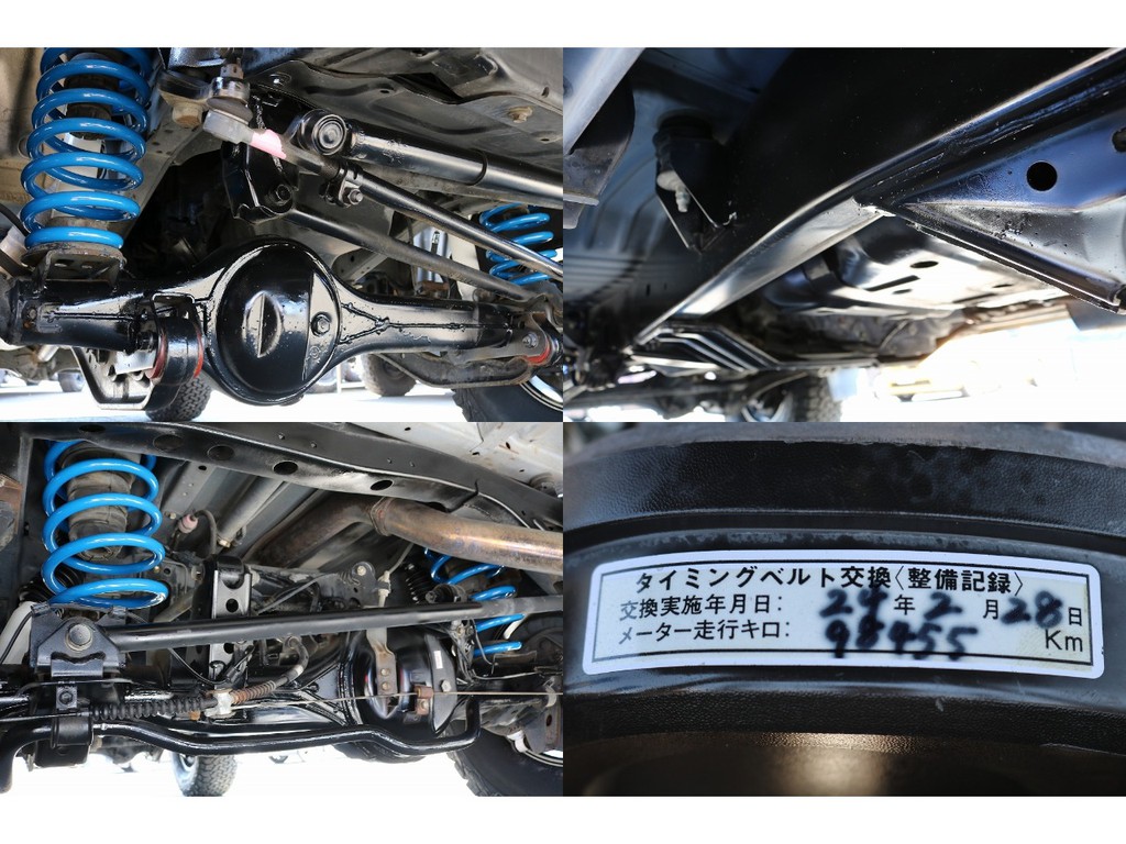 下廻りは大変綺麗な状態を維持しております♪さらにはＦＬＥＸオリジナルコイルスプリングにて３インチリフトアップを施工致しました！