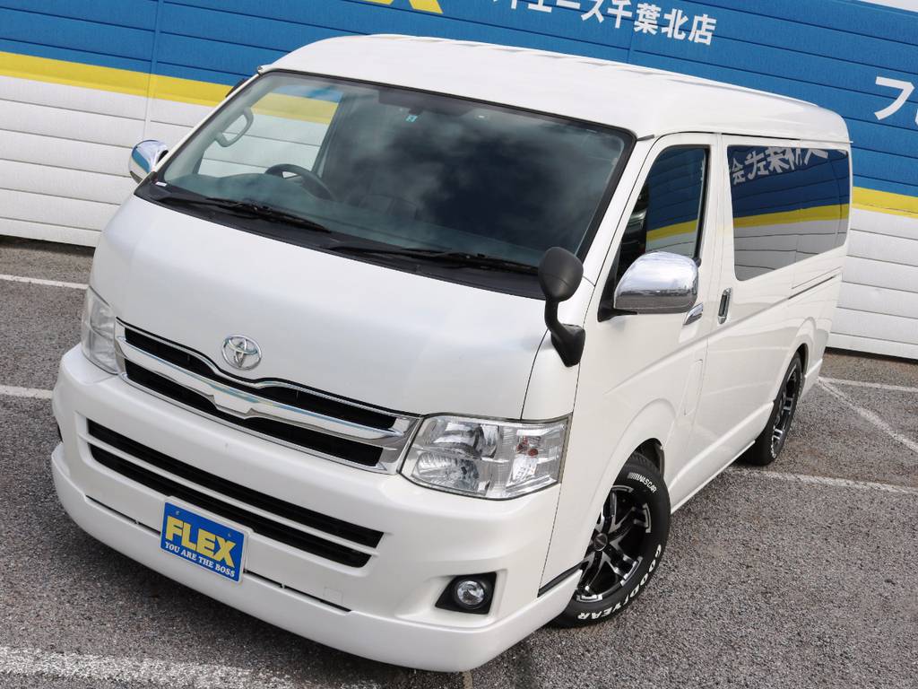 人気の３型パールホワイト！ＦＬＥＸオリジナルフロントリップスポイラーを新品にて取り付け済み！