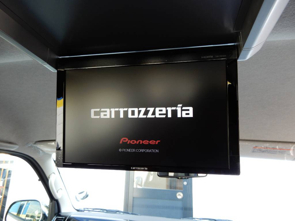 ２列目用　カロッツェリア製フリップダウンモニター！