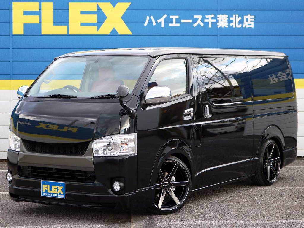新車未登録　ハイエースバン　Ｓ－ＧＬ　ガソリン２ＷＤ　４１５コブラ　クリーンルックフルエアロ　コンプリート！
