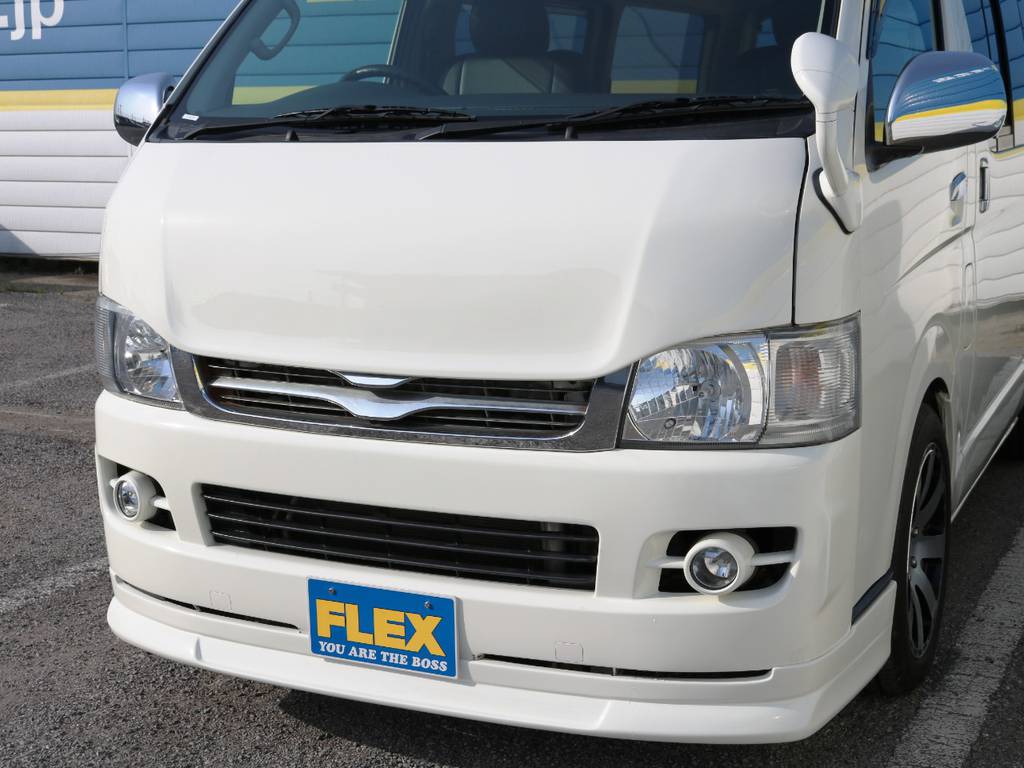 ＦＬＥＸオリジナル　Ｄｅｌｆｉｎｏ　Ｌｉｎｅボンネット＆オリジナルフロントリップスポイラー！