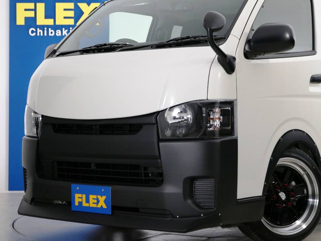 エムテクノ　ボンネット・ＥＳＳＥＸ　零スポイラー・純正グリルマットブラック塗装で格好良く仕上がったフロント周り♪
