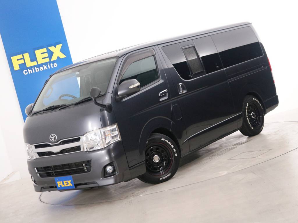 Ｈ２２年　ハイエースバン　Ｓ－ＧＬ　１１．５万ｋｍ　ガソリン２ＷＤ　５人乗り４ナンバー登録　買取直販　ベッドカスタムＰＫＧ！