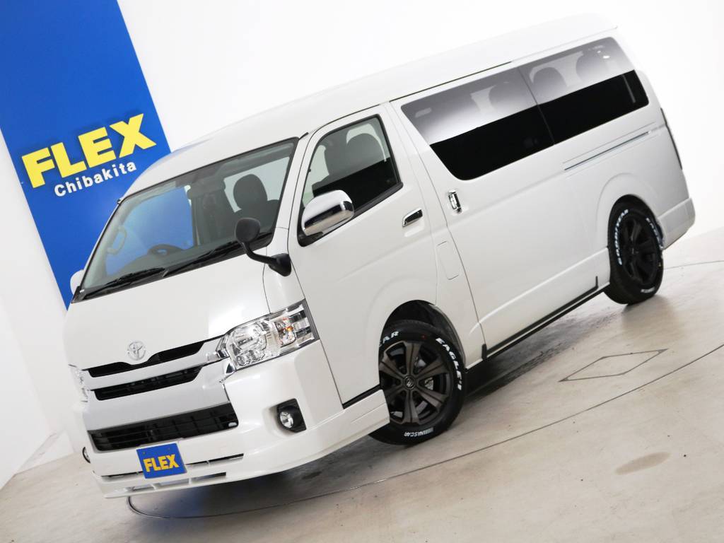 新車未登録　ハイエースワゴンＧＬ　トヨタ車体特別架装車【ファインテックツアラー】　ガソリン４ＷＤ　１０人乗り３ナンバー登録♪