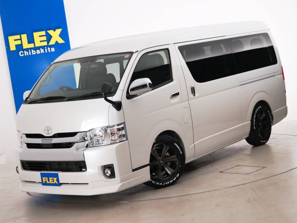 新車未登録　ハイエースワゴンＧｌ　ガソリン２ＷＤ　１０人乗り３ナンバー登録　ＦＬＥＸオリジナル内装アレンジ【アレンジＲ１】！