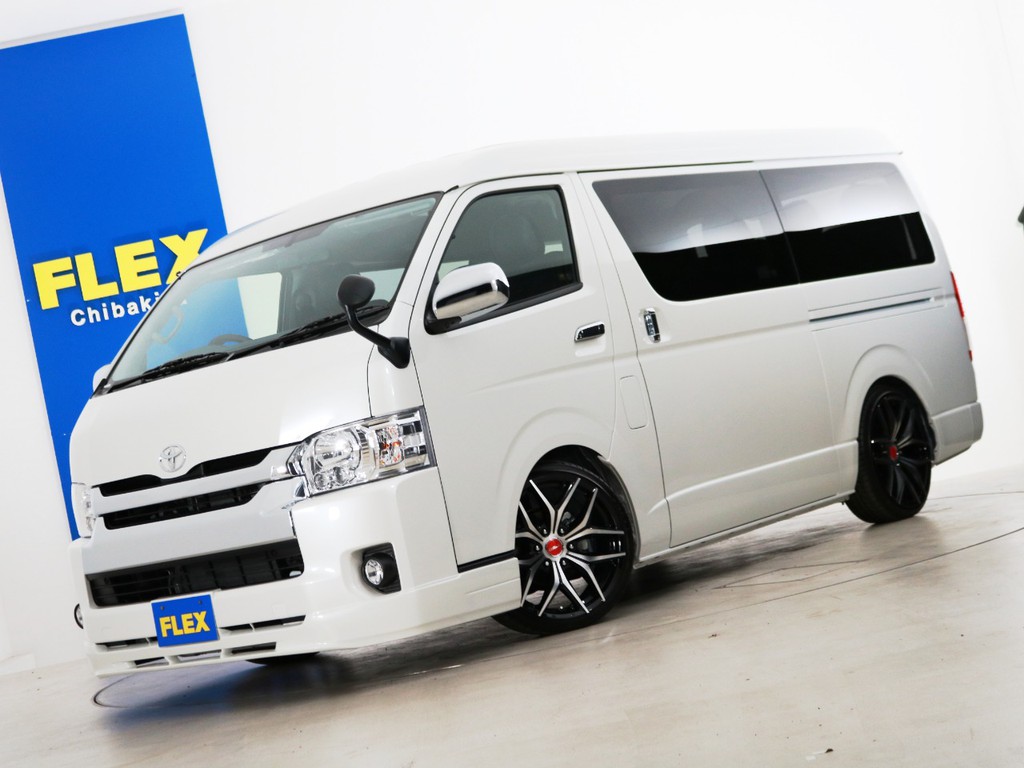 新車未登録　ハイエースワゴンＧＬ　特別架装車ファインテックツアラー　１０人乗り３ナンバー登録　ガソリン２ＷＤ　カスタムＰＫＧ！