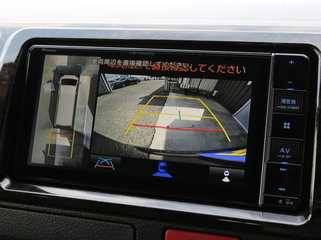 メーカーオプション　パノラミックビューモニター！車両を上から見たような映像を、ナビに表示する機能となっております♪