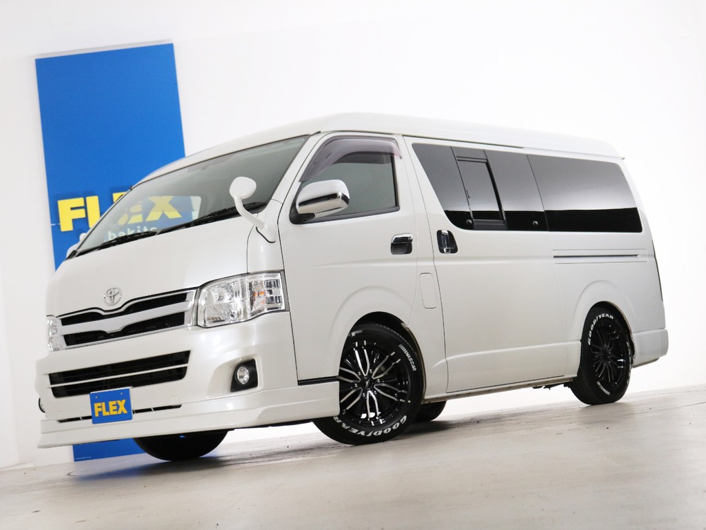 Ｈ２４年　５万ｋｍ　ハイエースバン　Ｓ－ＧＬ　ワイド　５人乗り１ナンバー登録　ガソリン２ＷＤ　ライトカスタムＰＫＧ！