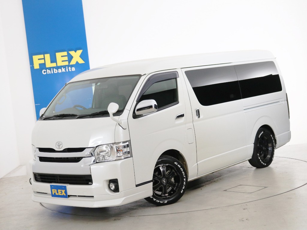 Ｈ２９年　買取直販　４．３万ｋｍ　ハイエースワゴンＧＬ　１０人乗り３ナンバー登録　ガソリン２ＷＤ　ＦＬＥＸオリジナル内装アレンジ【Ｖｅｒ１】！