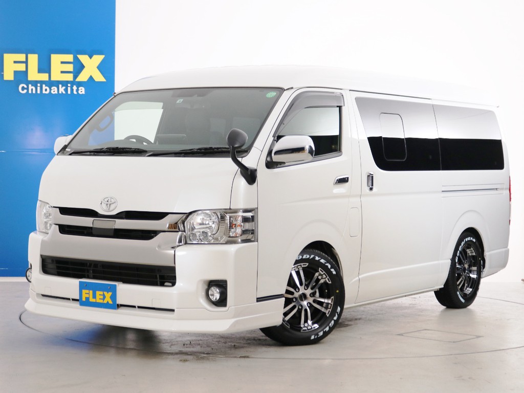 Ｒ１年　３．１万ｋｍ　ハイエースバン　Ｓ－ＧＬ　ワイド　特別仕様車【ダークプライムⅡ】　５人乗り１ナンバー登録　ディーゼルターボ２ＷＤ　ライトカスタムＰＫＧ！