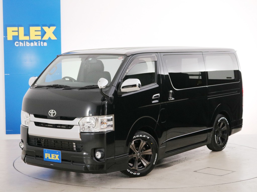 Ｈ２６年　買取直販　６．４万ｋｍ　ハイエースバン　Ｓ－ＧＬ　５人乗り４ナンバー登録　モデリスタフルエアロＰＫＧ！