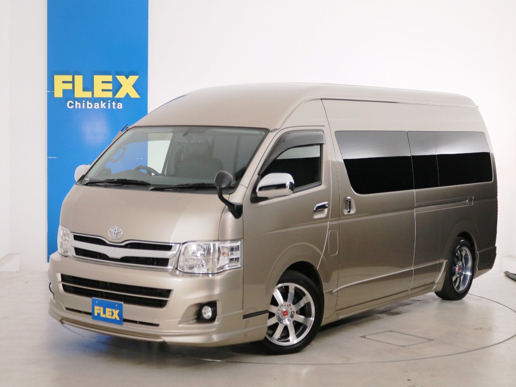Ｈ２４年　買取直販　７万ｋｍ　ハイエースワゴン　グランドキャビン　１０人乗り３ナンバー登録　ガソリン４ＷＤ　ＷＡＬＤフルエアロカスタム！