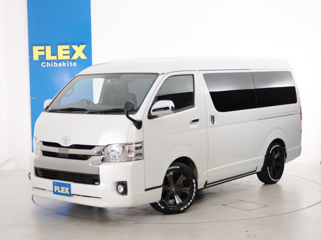 買取直販　Ｈ３１年　３．８万ｋｍ　ハイエースバン　Ｓ－ＧＬ　ワイド　特別仕様車【ダークプライムⅡ】　５人乗り１ナンバー登録　ディーゼルターボ２ＷＤ　寒冷地仕様　内装アレンジ【アレンジＦＵ－Ｗ】！