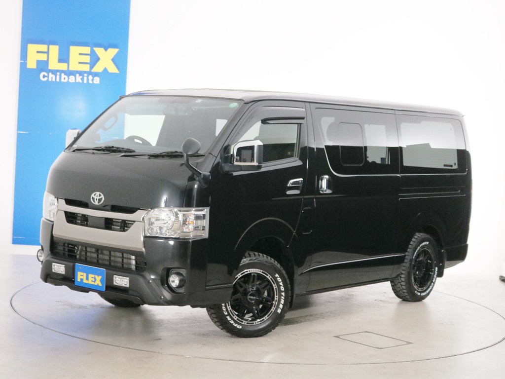 Ｒ２年　２万ｋｍ　ハイエースバン　Ｓ－ＧＬ　特別仕様車【ダークプライムⅡ】　５人乗り４ナンバー登録　ディーゼルターボ４ＷＤ　ベッドカスタムＰＫＧ！