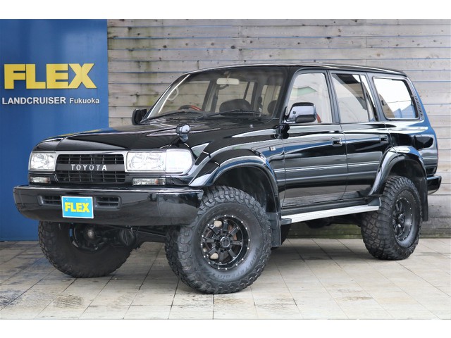 ランクル８０ガソリン車、低走行１１万キロ台がブラックリフトアップカスタムで入庫致しました！