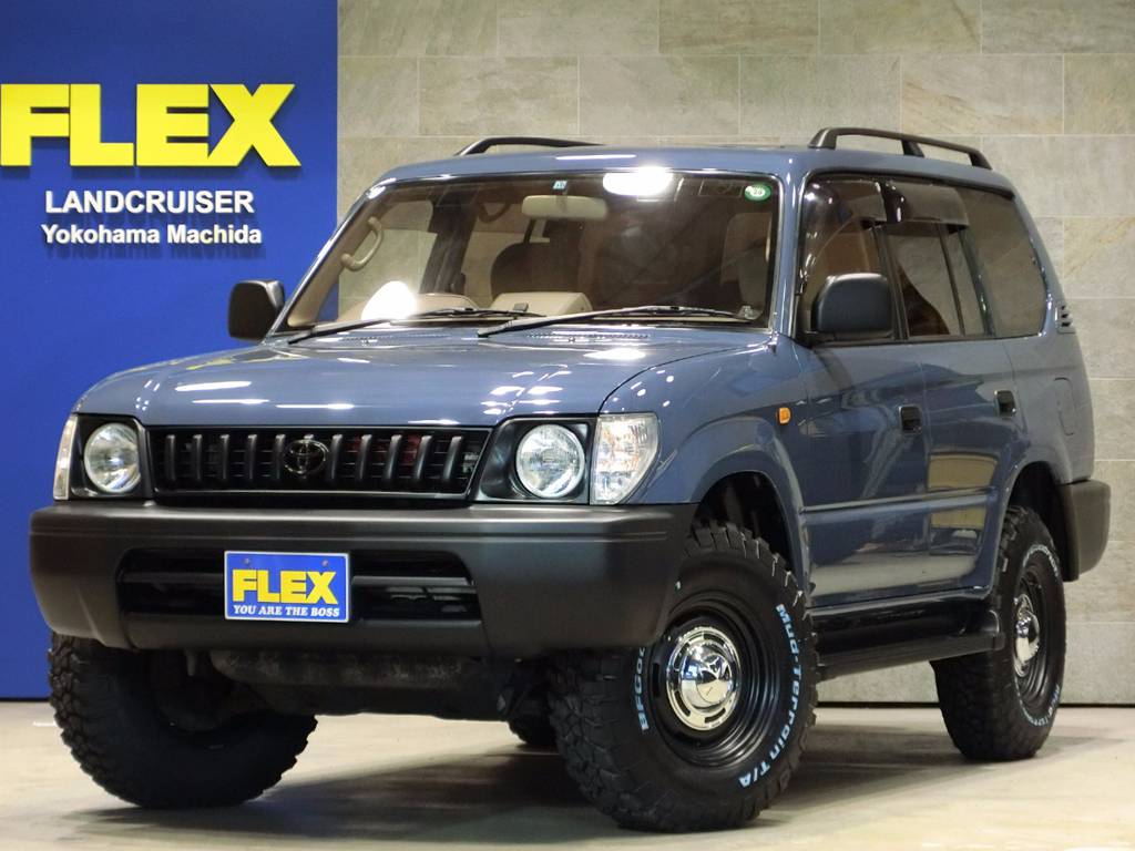 人気カラー　アルルブルーの95プラドの登場です！ノーマル車高で乗りやすい１台！３４００ccで快適に走れます!!
