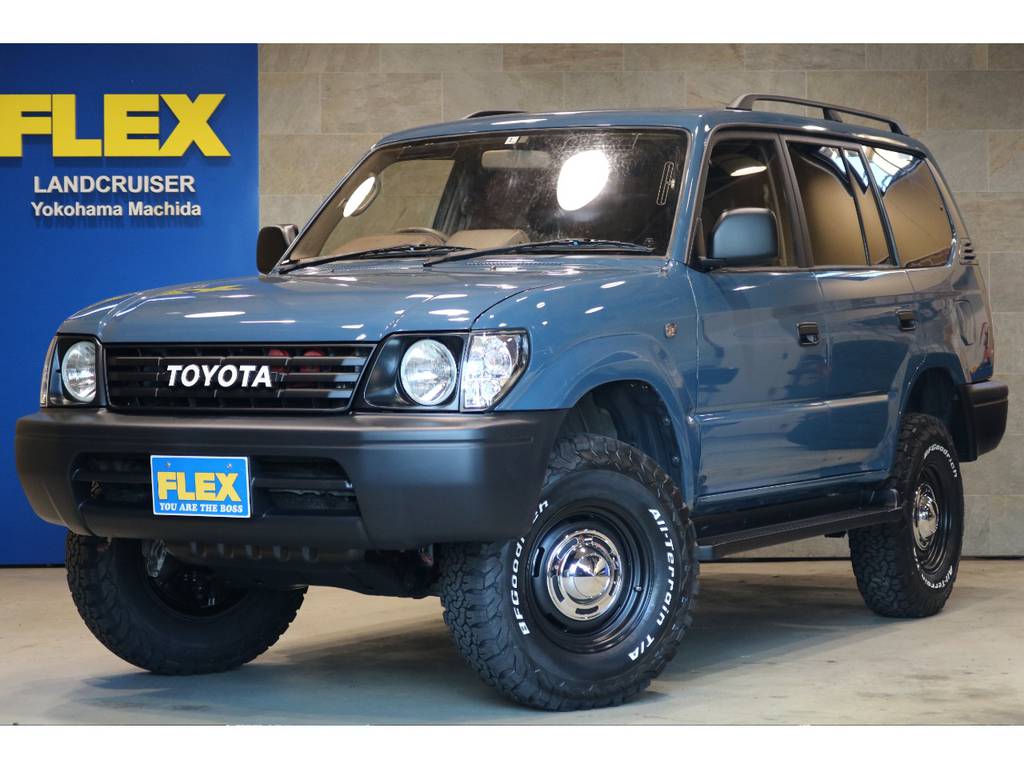 後期型２７００ｃｃ＆８人乗り＆ベージュ内装！アルルブルーＮＥＷペイント！新品丸目換装＆ナローボディー化！新品２インチリフトＵＰ＆ショック交換！