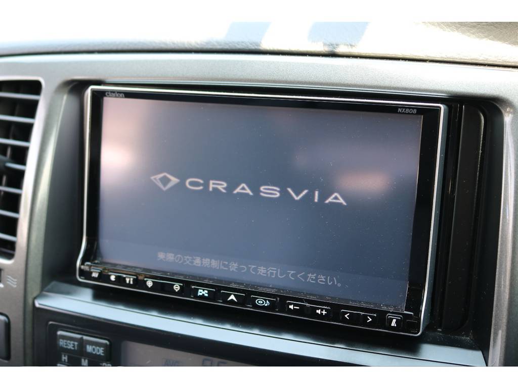 クラリオン製ＨＤＤフルセグナビ装備済み！バックカメラも装備しており、車庫入れも安心ですね！