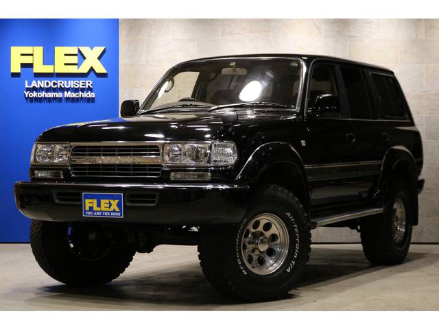 ランクル８０ブラックカスタム！３インチＵＰ！クラシックⅡ１６ＡＷ＆ＢＦＧ３１５ＡＴ！クリスタルレンズ類！