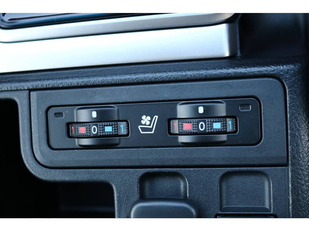ＴＸ-Ｌになるとシートベンチレーション＆快適温熱シートスイッチが標準装備になり、背中や足腰蒸れを防いだり、下肢を温めたりと重宝します！
