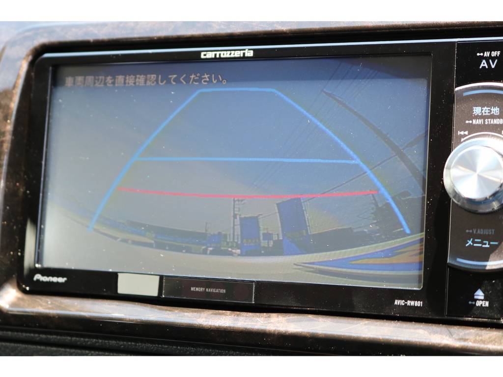 大きなボディでも駐車が安心のバックモニターも装備しています！