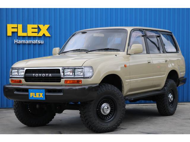 ランクル８０角目四灯ベージュＮＥＷペイント！！３インチリフトＵＰ！！