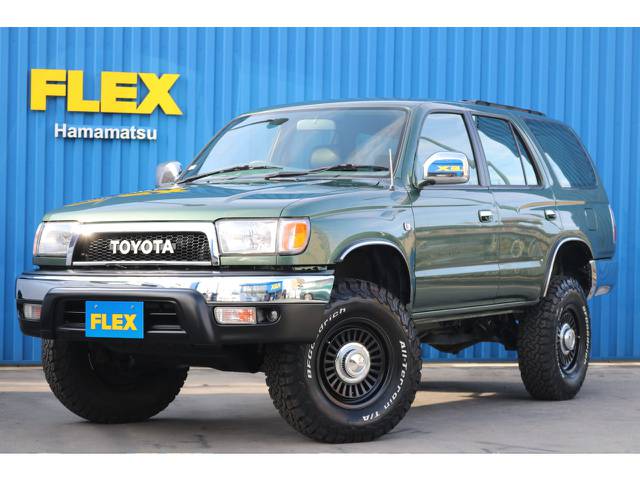 １８５ハイラックスサーフＳＳＲ－Ｘ、ディーゼルグリーンＮＥＷペイント！！新品２インチリフトＵＰ！！
