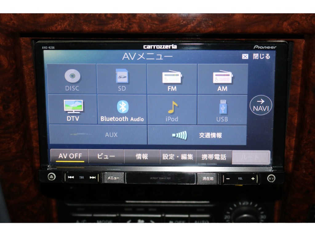 カロッツェリアナビ、フルセグＴＶ付き。ブルートゥースも対応しております。