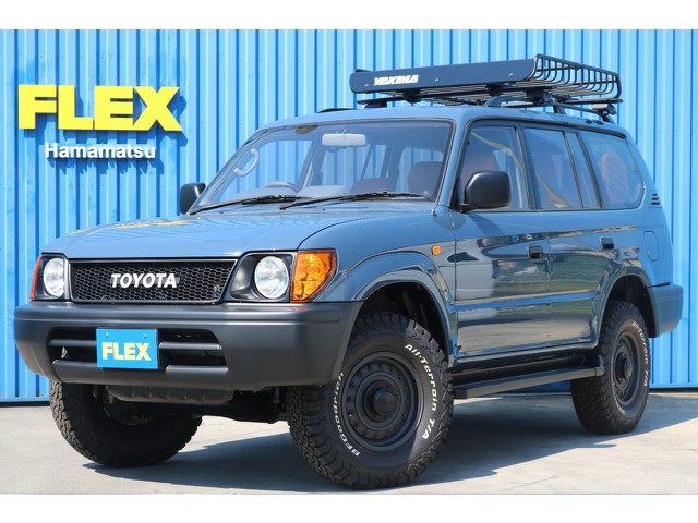 ９５プラドＴＸリミテッド・アルルブルーＮＥＷペイント！！新品YAKIMAルーフラック！！