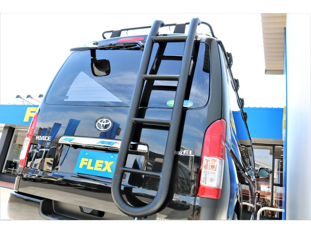 リヤラダー搭載でルーフキャリアにお荷物も積み込みやすい！！