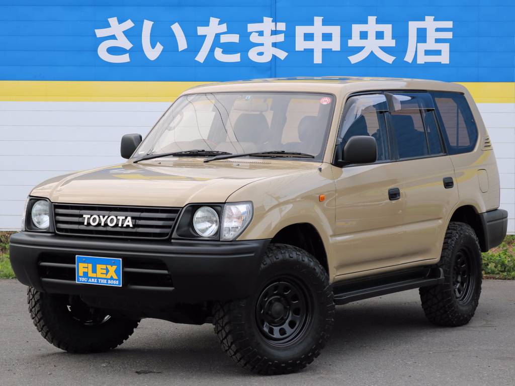 ９５プラド丸目ナロークラシック★大人気ベージュ×マットブラックカラーで完成です！！パワーと静粛性に優れる３．４リッターＶ６ガソリンエンジン♪嬉しい低走行車両！