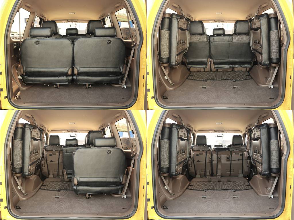 ３列シーターとして便利なお車ですが、各シートは格納が簡単で、荷室の拡充も容易に行って頂けます♪また、乗車人数や積載物の大きさなどに応じて多彩なシートアレンジで対応いたします！