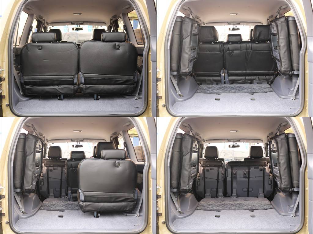 ３列シーターとして便利なお車ですが、各シートは格納が簡単で、荷室の拡充も容易に行って頂けます♪また、乗車人数や積載物の大きさなどに応じて多彩なシートアレンジで対応いたします！