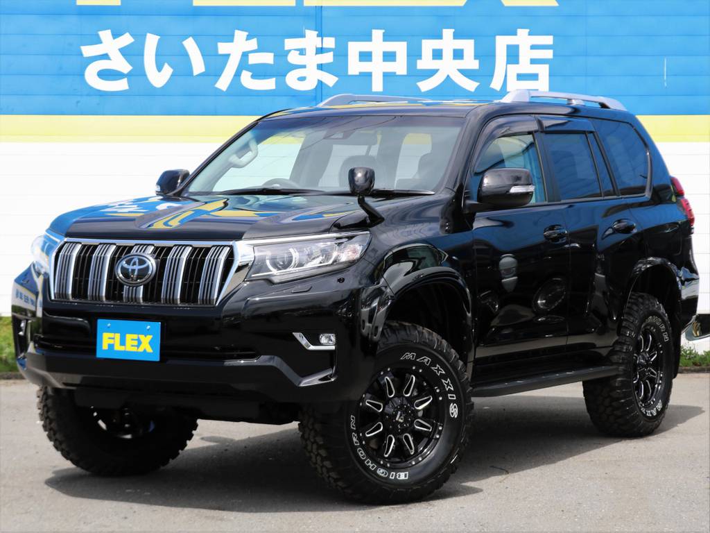 トヨタセーフティセンスが採用された新型プラドの未登録車両、人気のブラックが新規入庫です！１５０プラドの新車をご検討の方、販売実績多数の当店にぜひご相談ください(^^)/