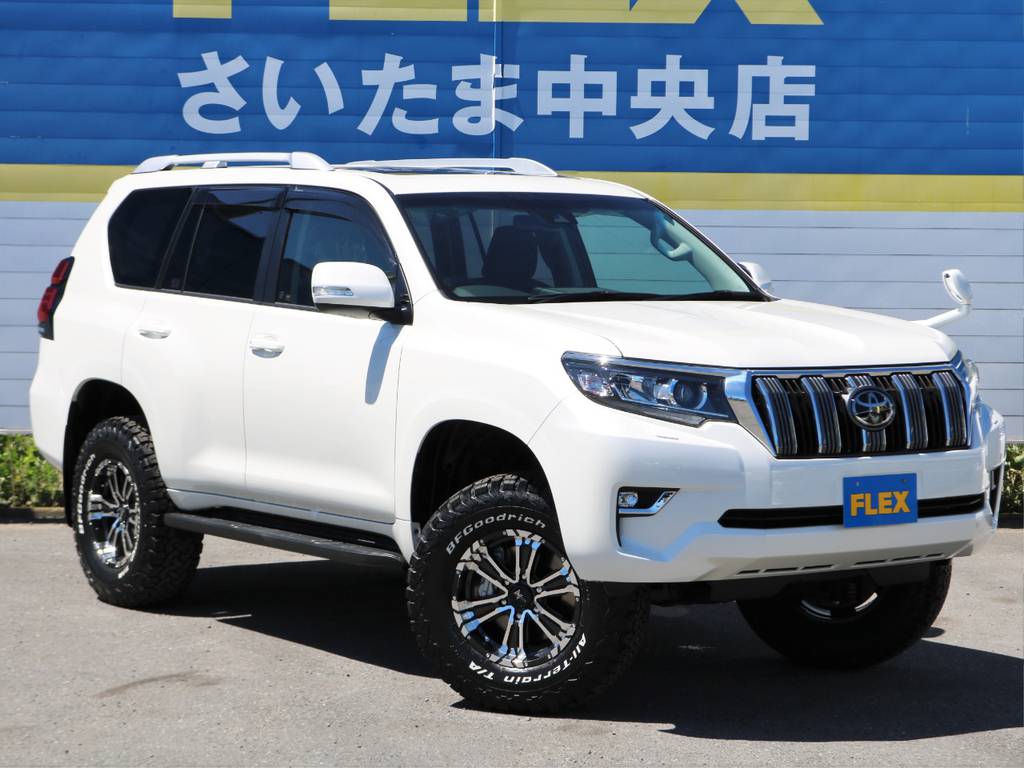 ２インチリフトアップにＢＦグッドリッチの準オフロードタイヤを装着するこのスタイルが、大変好評を頂いてます♪四駆らしさを体現しつつも街乗りの乗り心地を損なわないバランスに優れたセッティングが自慢です！！