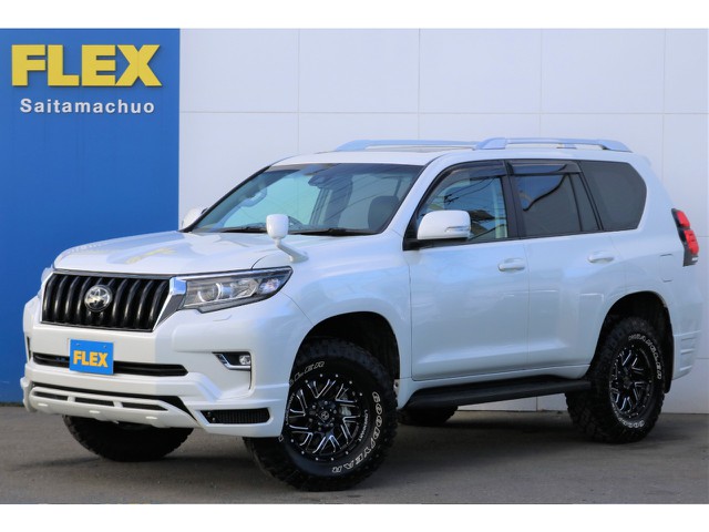 新車・現行型プラド★２インチＵＰコイル、９インチナビを組み合わせたカスタム車両の完成です。即納可能！